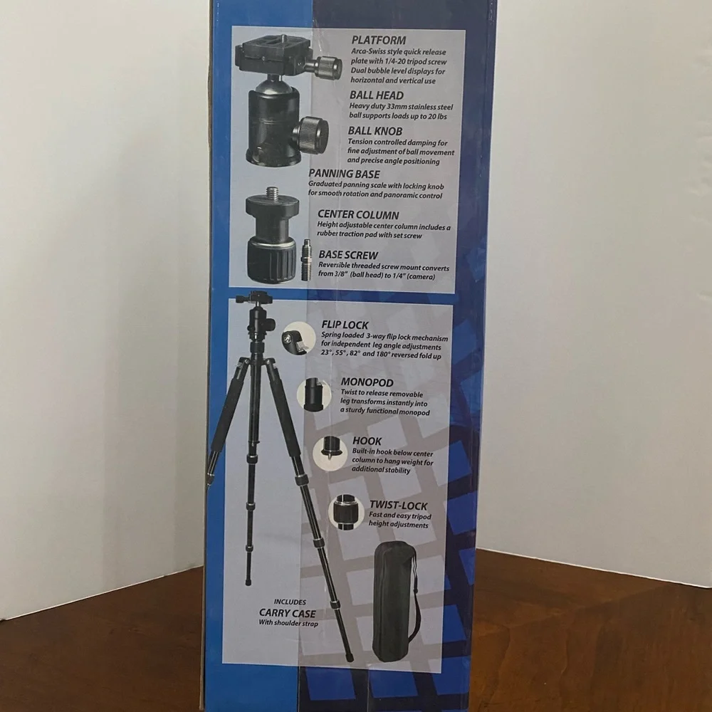 Vidpro Venture Maxx 62” Travel Tripod in case / new in box